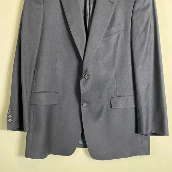 Hart Schaffner Marx Wool Sport Coat Dinner Jacket Blazer Men's 44R Navy Career - Picture 7 of 13